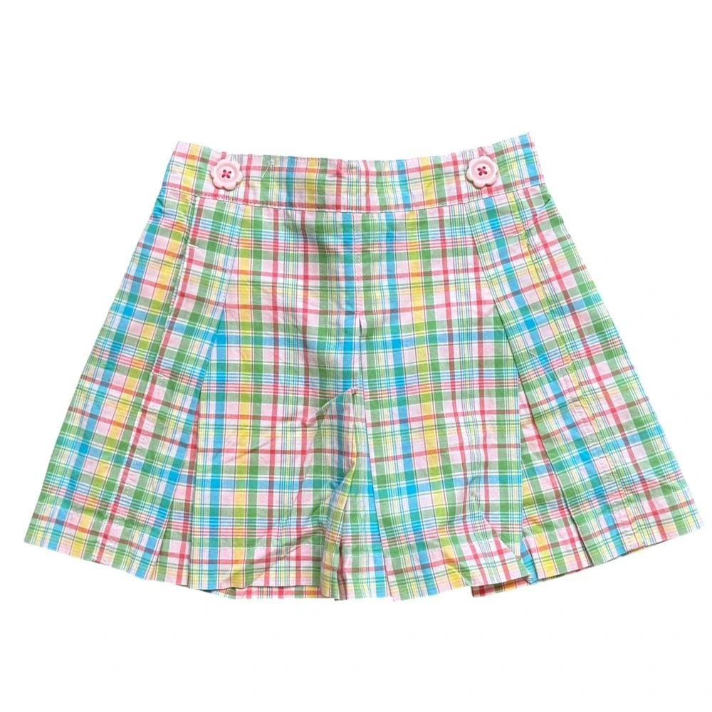 Gymboree VTG Happy Rainbow Plaid Twirl Skirt NEW‎ size 4